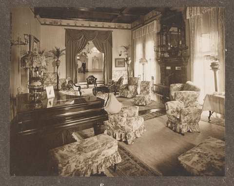 Album of photographs depicting exterior and interior views of Homeden, Lansell Road Toorak, 1905–16