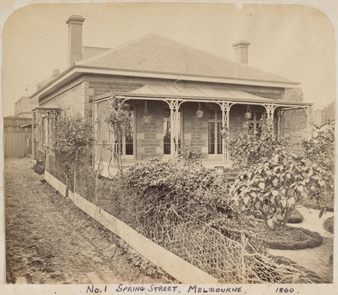 Gwyllehurst, residence of John Gill, East Melbourne, 1860