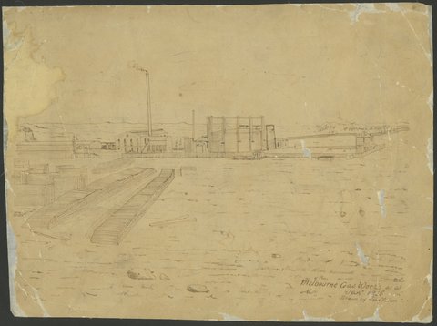 Melbourne Gas Works as at Jan. 1855
