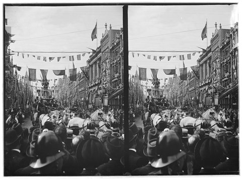 [Parade for Royal Visit, Melbourne], c. 1901