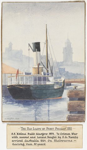 [S.S. Edina] "The Old Lady of Port Phillip" 1931