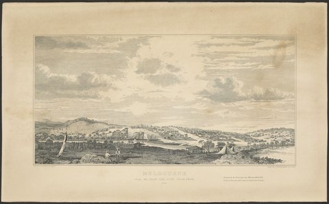 Melbourne from the South Side of the Yarra Yarra 1839, 1881