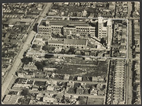 Aerial views of Bryant & May factory, Richmond, Victoria, 1915–30