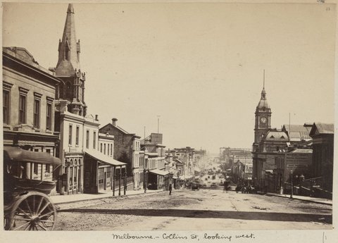 Melbourne - Collins Street looking west, 1880–1900