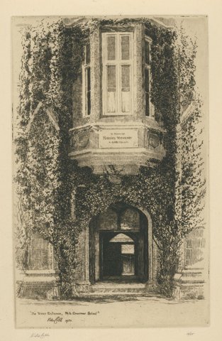 The Tower entrance, Melbourne Grammar School [South Yarra], 1930