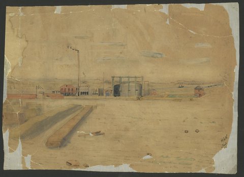 Melbourne Gas Works as at Jan. 1855