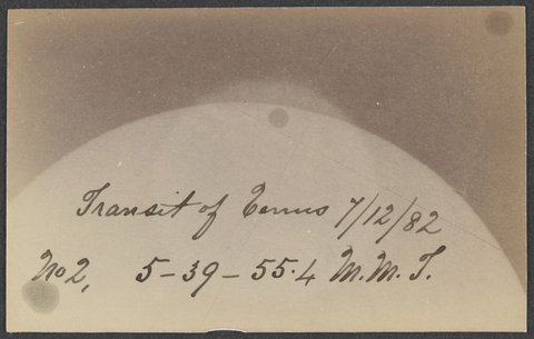 Transit of Venus - photographs taken by the Astronomical Society of Victoria at the Melbourne Observatory, 1882