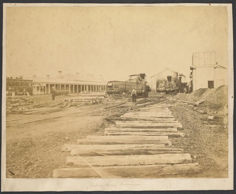 Railway Station, Melbourne, 1861