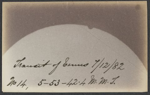 Transit of Venus - photographs taken by the Astronomical Society of Victoria at the Melbourne Observatory, 1882