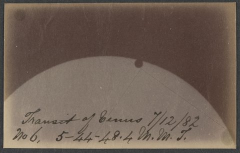 Transit of Venus - photographs taken by the Astronomical Society of Victoria at the Melbourne Observatory, 1882