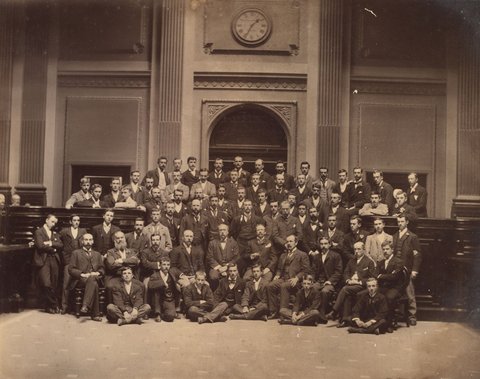 Photograph of officers of the Union Bank, Melbourne, 1894