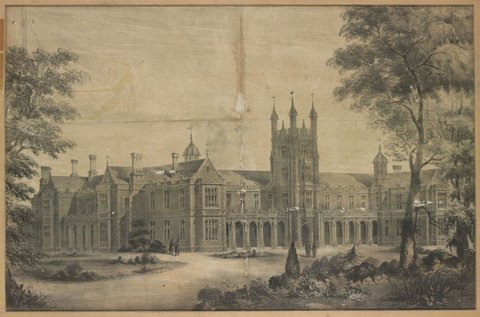 The Church of England Grammar School, St Kilda Road, South Melbourne, 1858