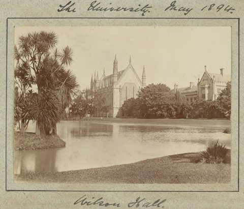 Hewlett's education at the University of Melbourne Medical School and visits with family and friends, 1883–95