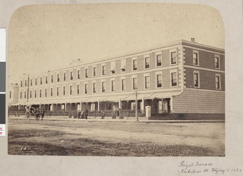 Royal Terrace, Nicholson Street, Fitzroy, c. 1868