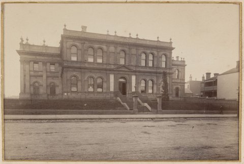 Presentation folder to Lord and Lady Loch from the Trades Hall Council, Melbourne, 1889