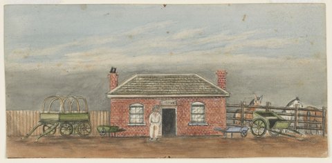 Melbourne's first brick house, 1875