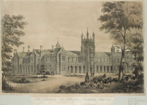 The Church of England Grammar School, St Kilda Road, South Melbourne, 1858