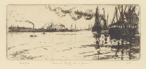 Below the Docks, River Yarra, 1908