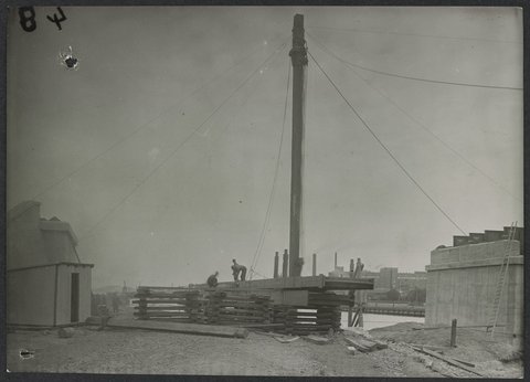 South Kensington to West Footscray, bridge construction, 1927
