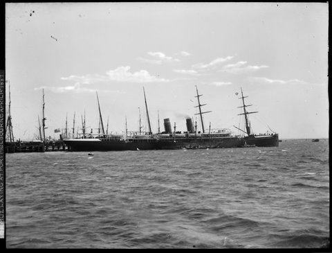 R.M.S. Ormuz at Port Melbourne, April 1st, 1887