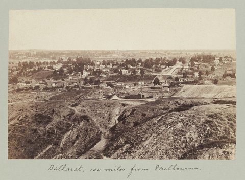 Ballarat, 100 miles from Melbourne, 1870–90