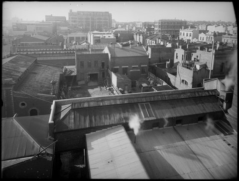 View across the site of the Carlton Brewery, 1921–30