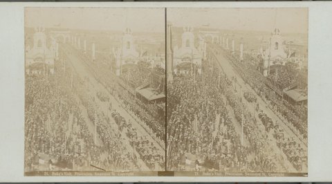 Duke's visit - Procession, Swanston Street [Melbourne, Vic.], 1901