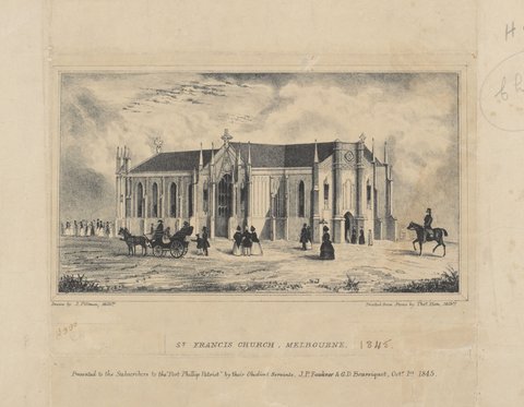 St, Francis Church, Melbourne, 1845
