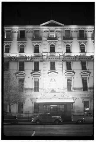Melbourne streets illuminated for the 1954 Royal Visit