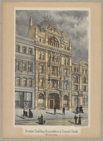 Premier Building Association & Deposit Bank, Melbourne, c. 1888