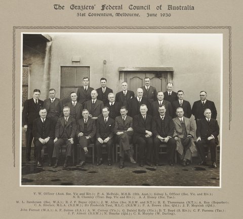 The Graziers' Federal Council of Australia 51st Convention, Melbourne, June, 1936