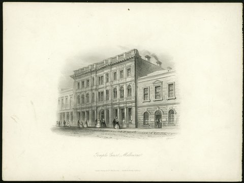 Temple Court, Melbourne, c. 1862