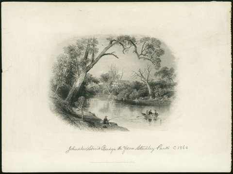 Johnston Street Bridge, over the Yarra, Studley Park, c. 1876