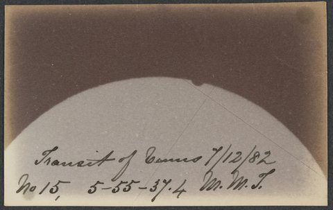 Transit of Venus - photographs taken by the Astronomical Society of Victoria at the Melbourne Observatory, 1882