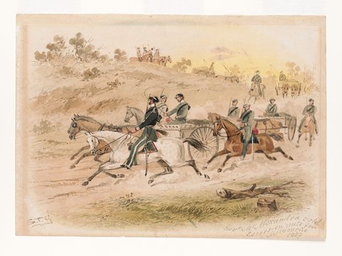 Govt Mt Alexandra Gold Escort en route for Melbourne, 1852