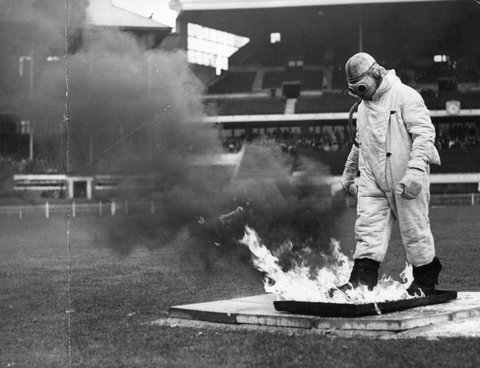 A.R.P. [i.e. Air Raid Precautions] at M.C.G. [i.e. Melbourne Cricket Ground], c. 1941