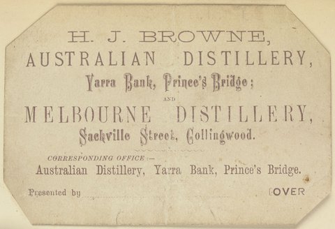Mr. F. Malpas, accountant & collector, at Mr Leith's, Collins Place, 11 Collins St. West, Melbourne, 1851–80