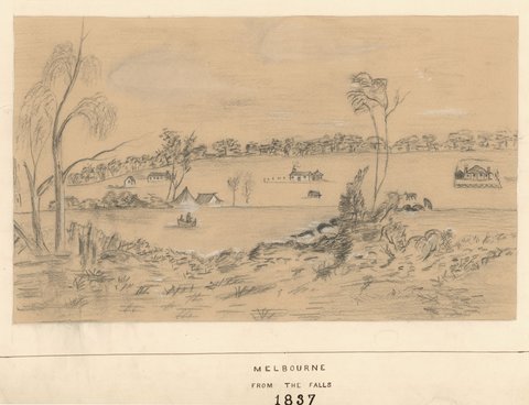Melbourne from the falls 1837 -