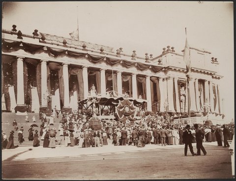 Mourning for Queen Victoria, Parliament House, Melbourne, 1901