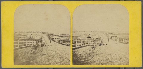 Mt Alexander Road, Flemington, at Flemington Bridge, 1870?