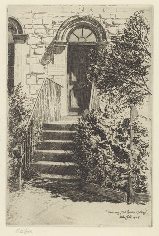 Doorway, Old Scotch College [East Melbourne], 1929