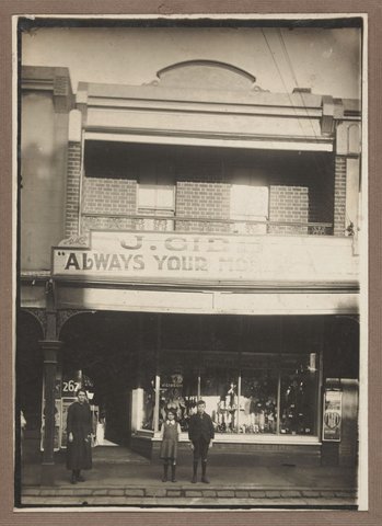 John Conway Gibson's shop, 262 Brunswick Street, Fitzroy, 1930s