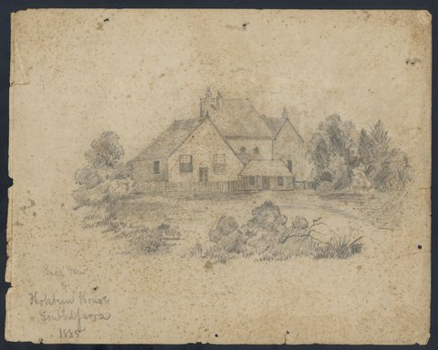 Back view of Holstein House, South Yarra, 1885