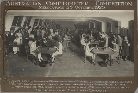 Australian Comptometer Competition, Melbourne 28th October 1925