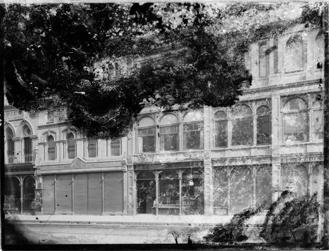 Collins Street East, shop fronts, 1880–90