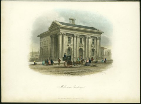 Melbourne Exchange, c. 1862
