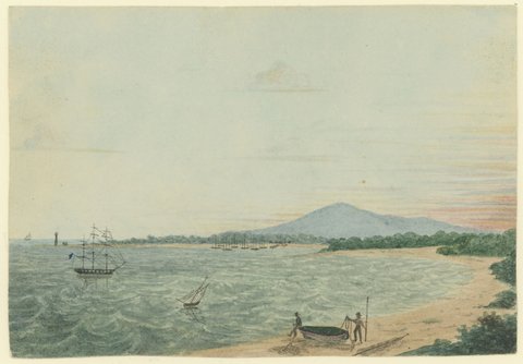 Hobson's Bay from the Brighton Beach, 1844–70