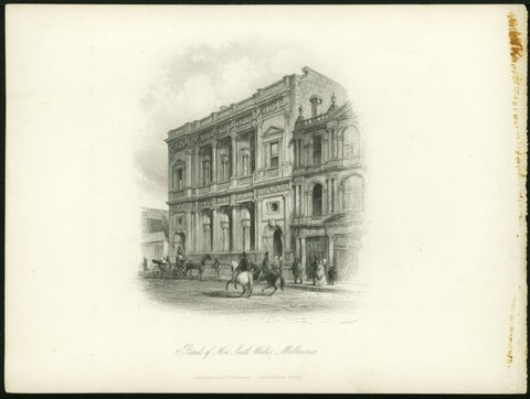Bank of New South Wales, Melbourne, c. 1862