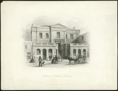 Mechanics' Institution, Melbourne, c. 1862