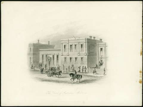 The Bank of Australasia, Melbourne, c. 1862